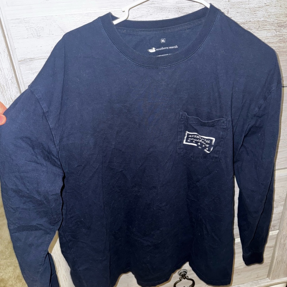 Southern Marsh Men's Deep Blue Long Sleeve Tee